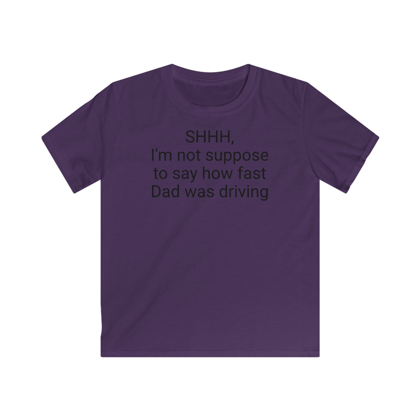 SHHH, dad Racing Kids Softstyle Tee